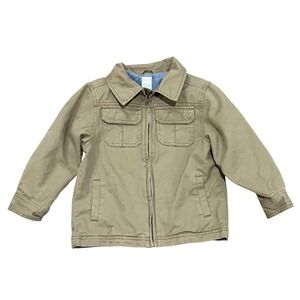 Gymboree Kids Tan Cotton Lined Jacket Size 4T - 5T